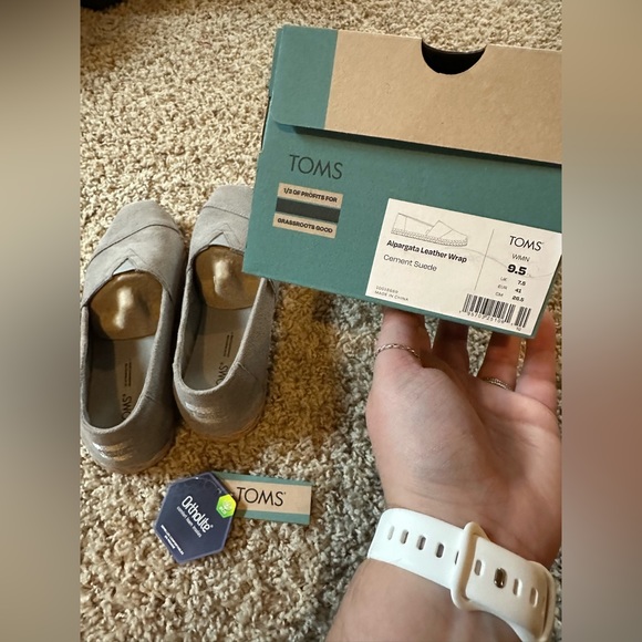 Women’s Toms grey suede leather wrap alpargatas - Picture 7 of 7